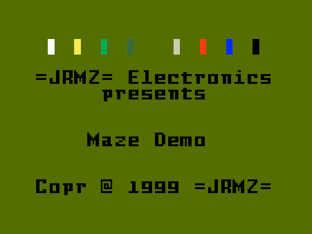 Maze Demo 1 Title Screen